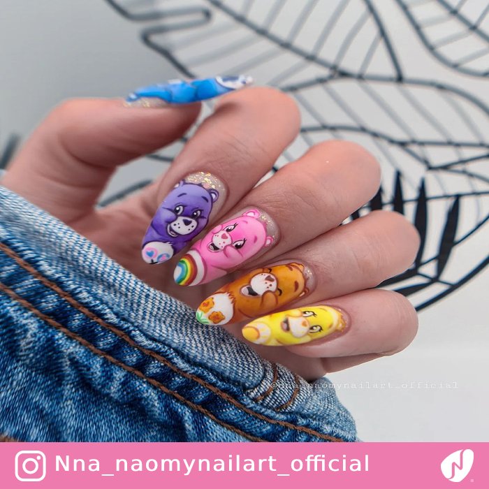 Care Bears Nail Designs